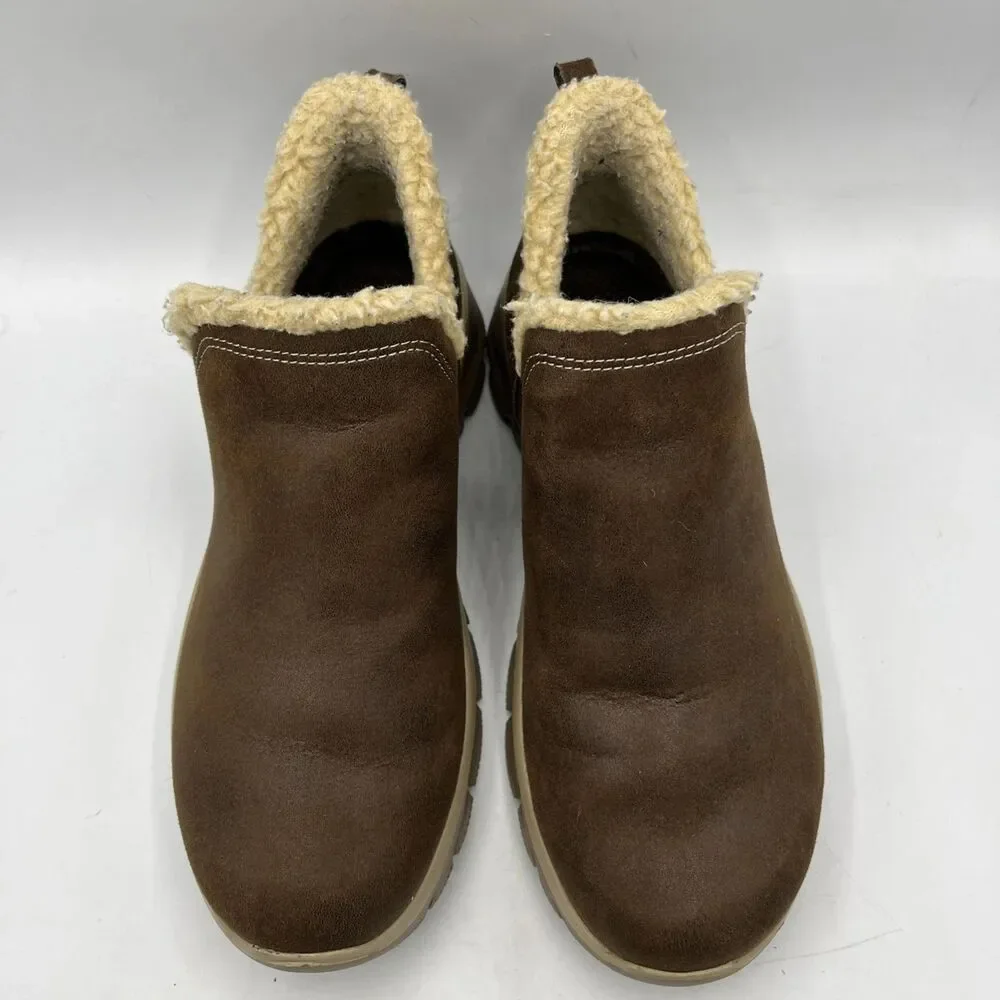 Skechers Relaxed Fit Air Cooled Memory Foam Brown Slip On Shoes Womens Size 9.5